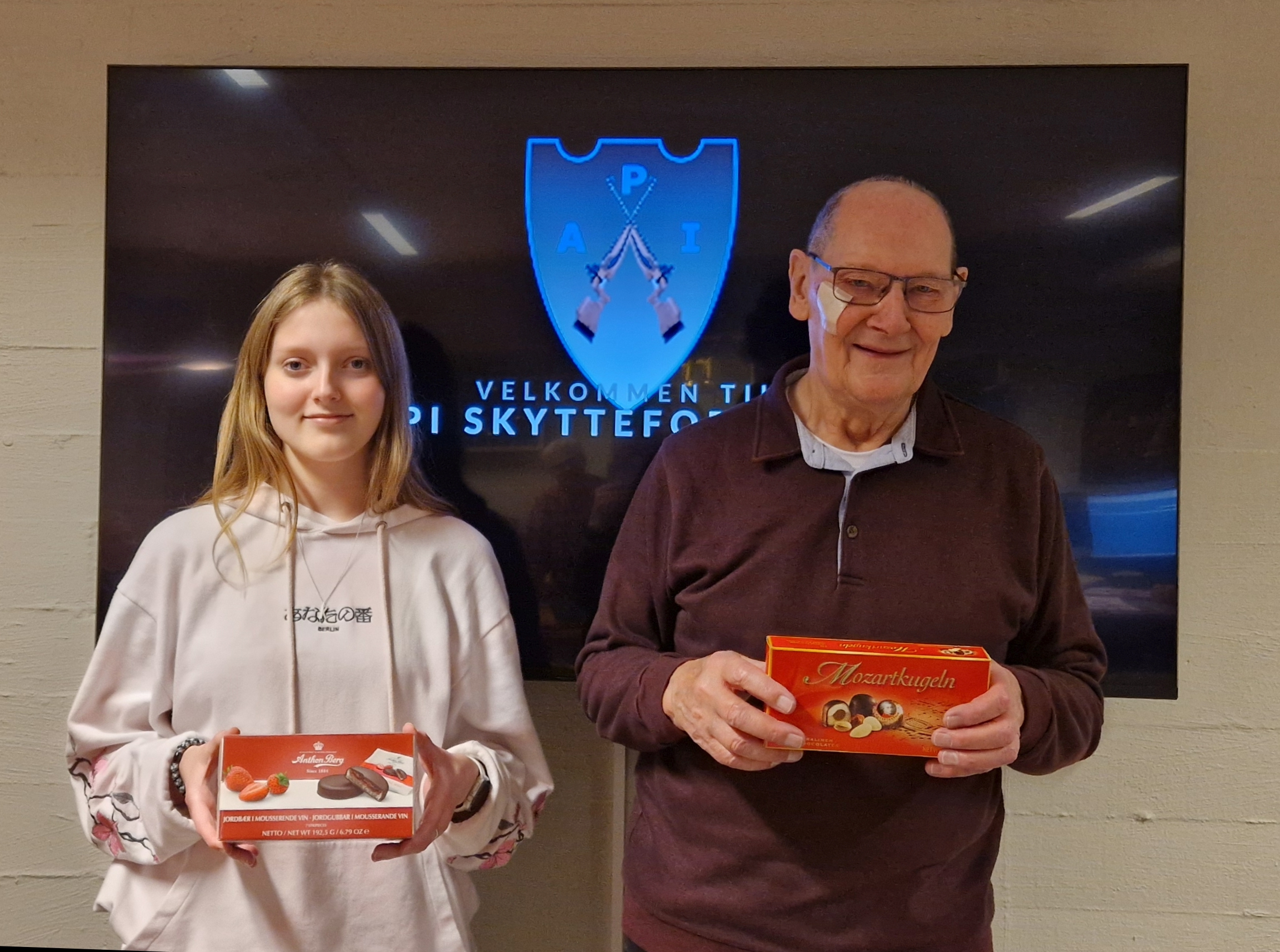 Michala og Svend. Betina var smuttet inden præmieoverrækkelsen.